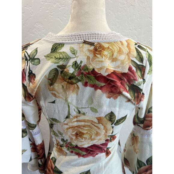 Empress Brasil Isabel Floral Ruffle Mini Dress Tie Front Size S One Size - Picture 6 of 16